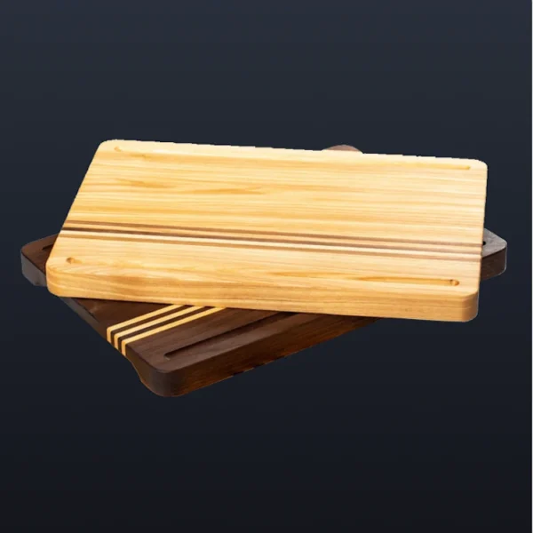 Wood Balance ⸱ Set 2 tocătoare din nuc și frasin – design oglindă