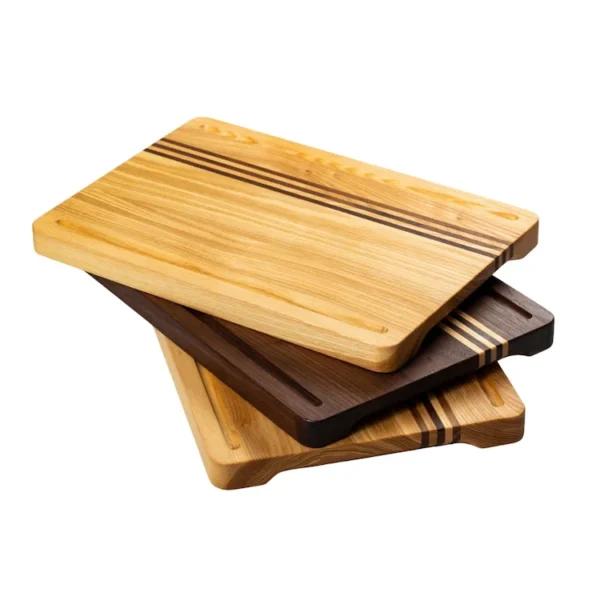 Wood Balance ⸱ Set 2 tocătoare din nuc și frasin – design oglindă - imagine 15