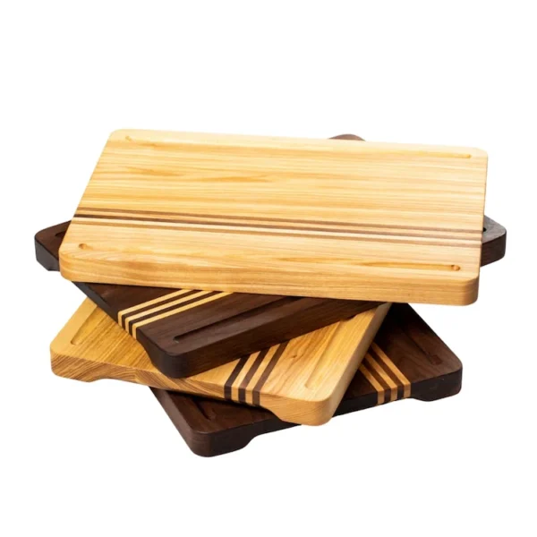 Wood Balance ⸱ Set 2 tocătoare din nuc și frasin – design oglindă - imagine 14